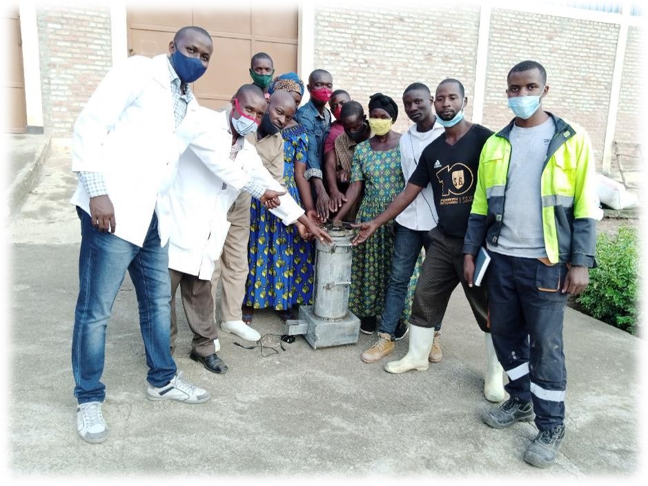 Gorilla Cook Stove team distributing stoves in Kamonyi District