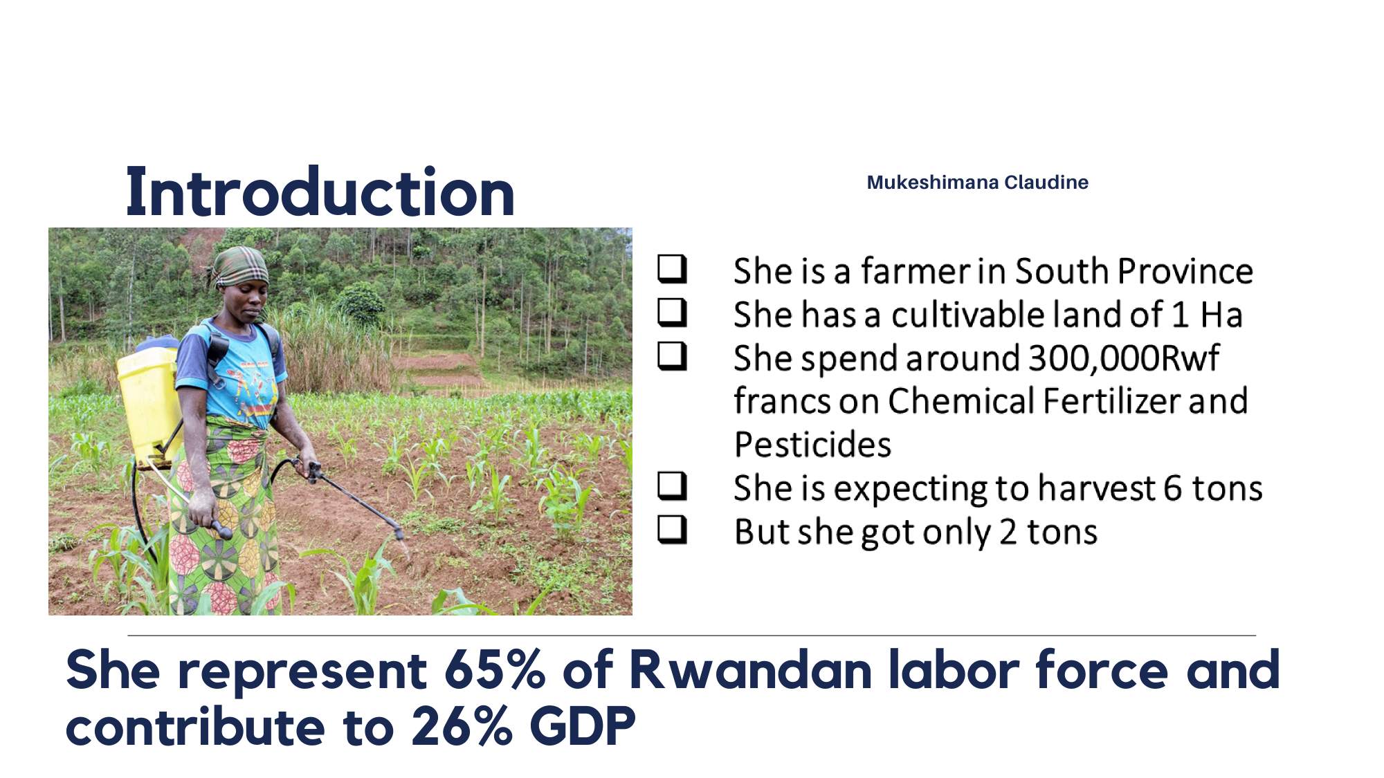 Farmer persona Mukeshimana Claudine case study