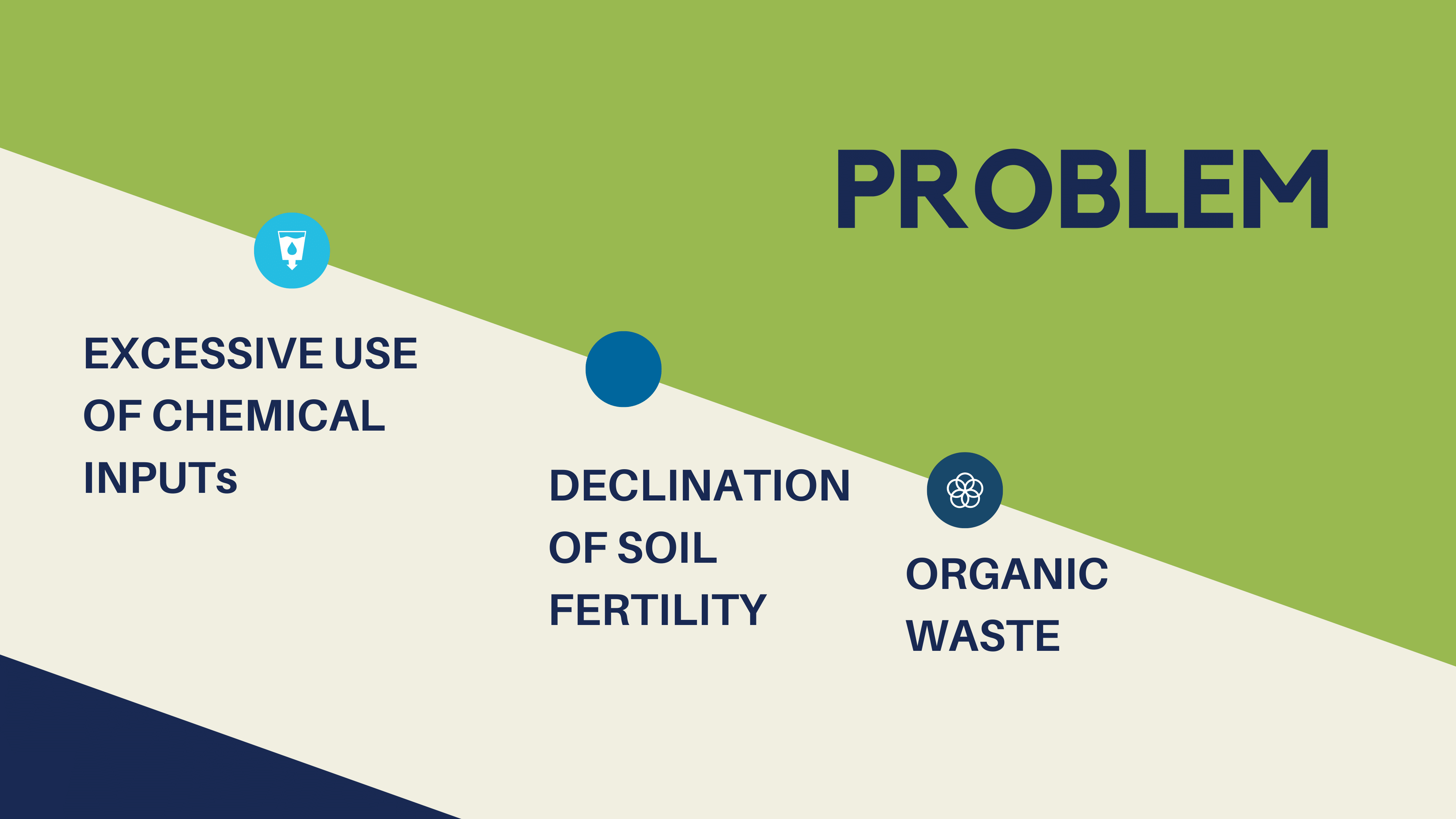 Problems: chemical inputs, soil fertility, organic waste