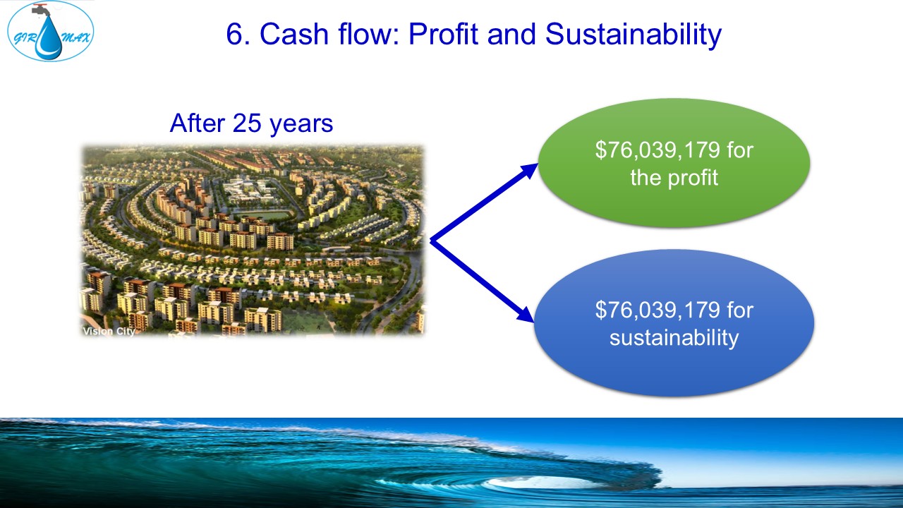 25-year profit and sustainability cash flow projection