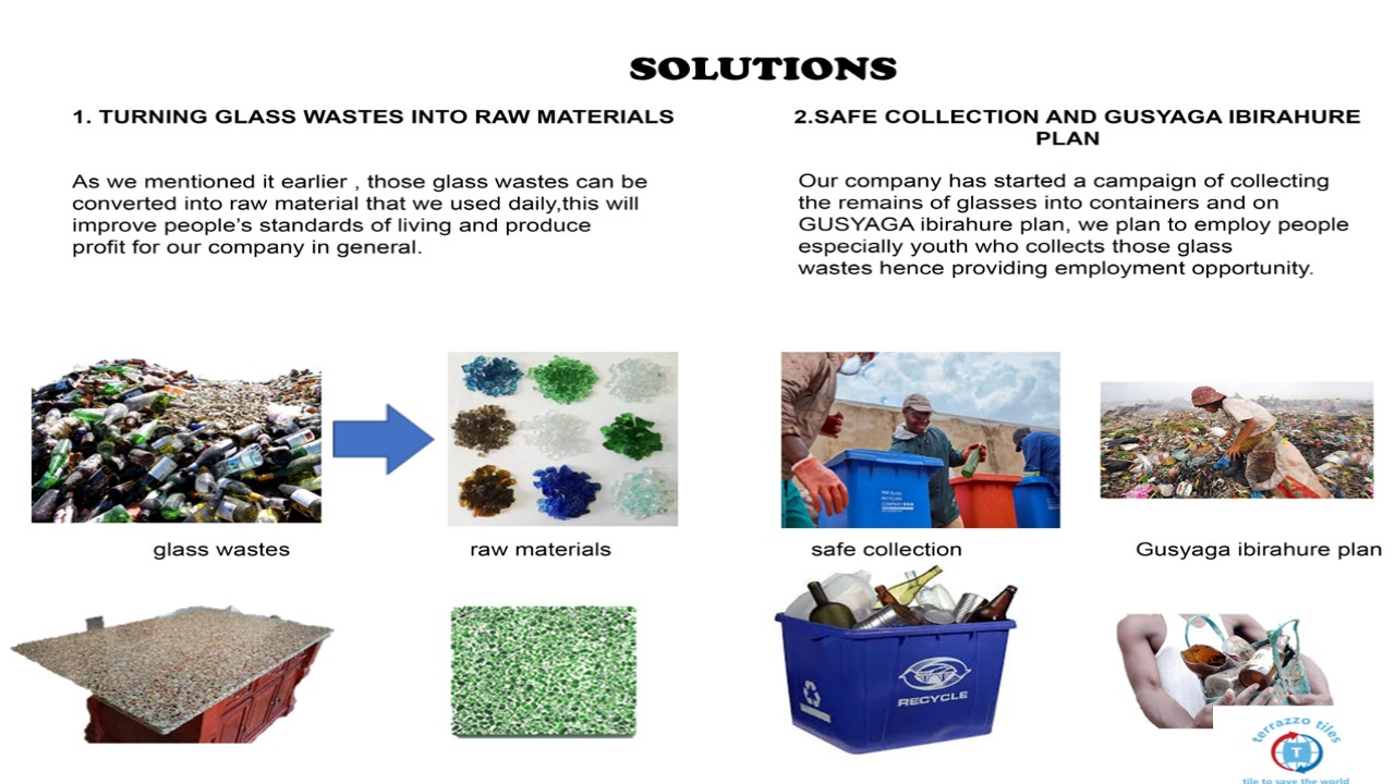 Glass waste collection and conversion to raw materials