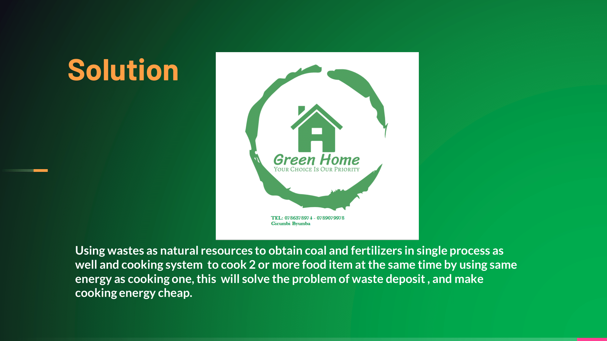Green Home waste-to-coal and fertilizer solution
