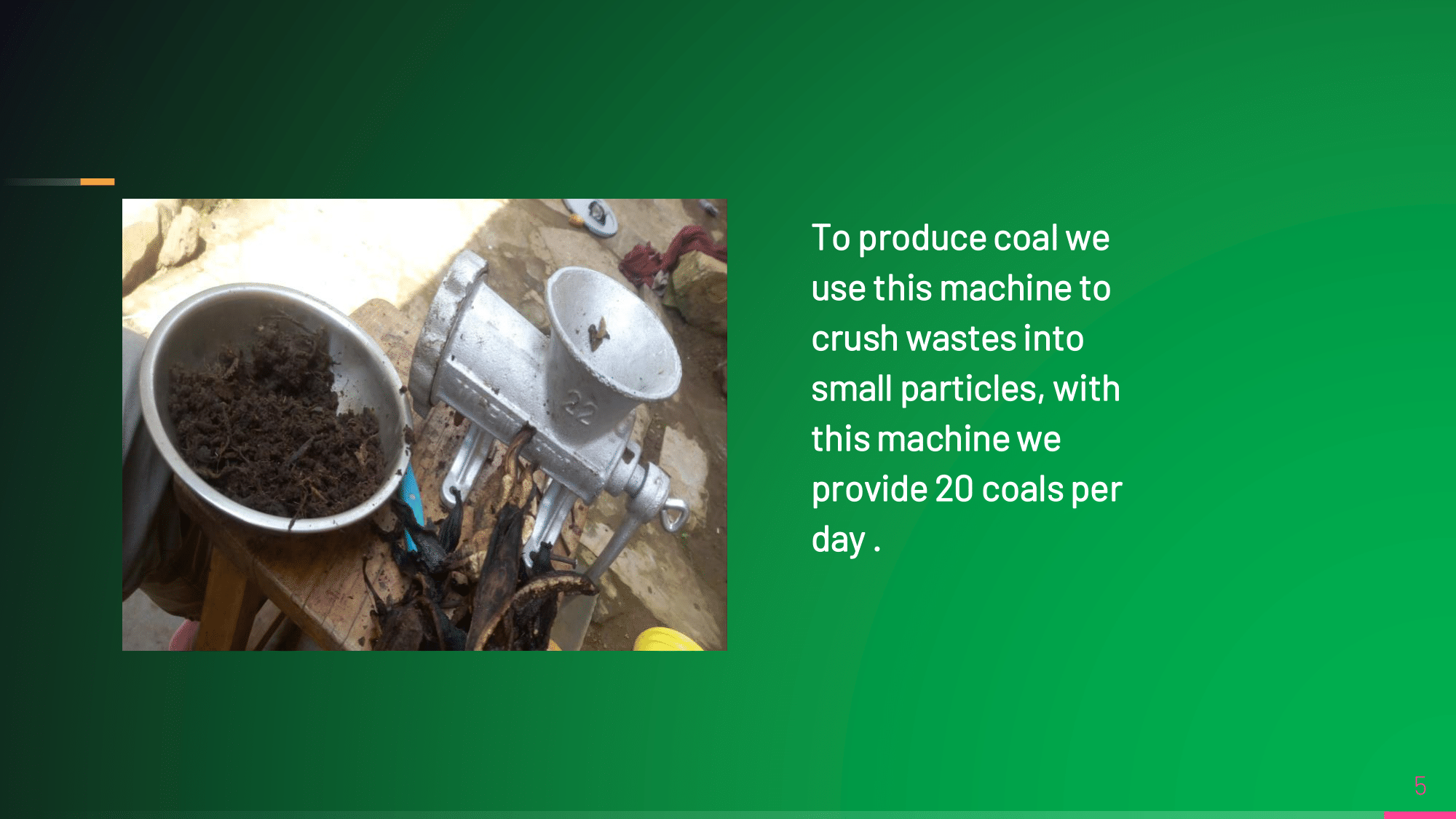 Waste crushing machine for coal production