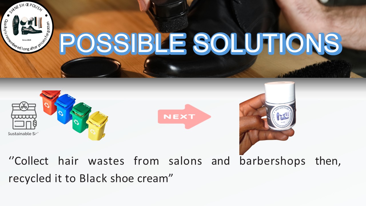 Recycling salon hair waste into black shoe cream