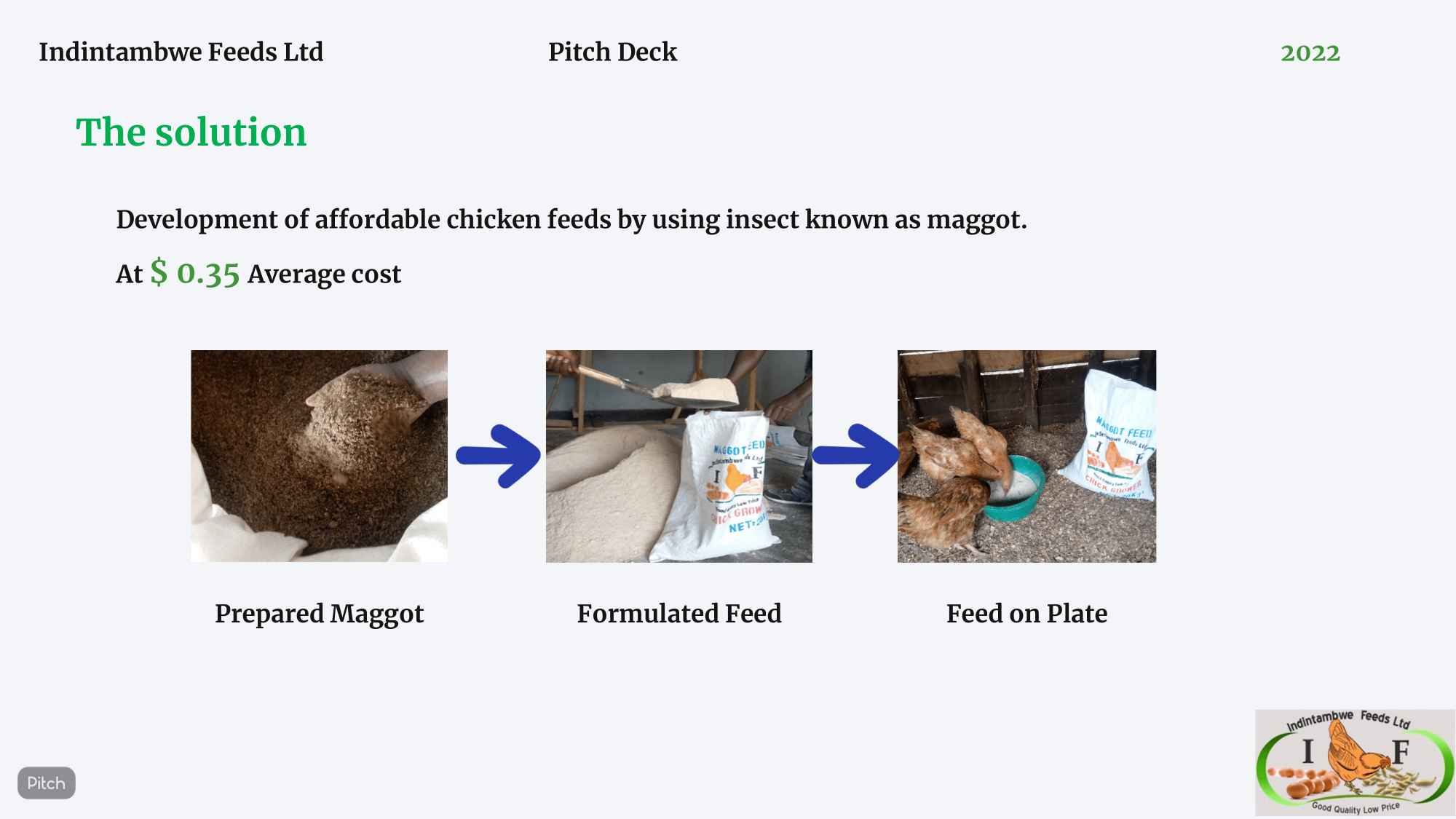 Maggot-based feed production process