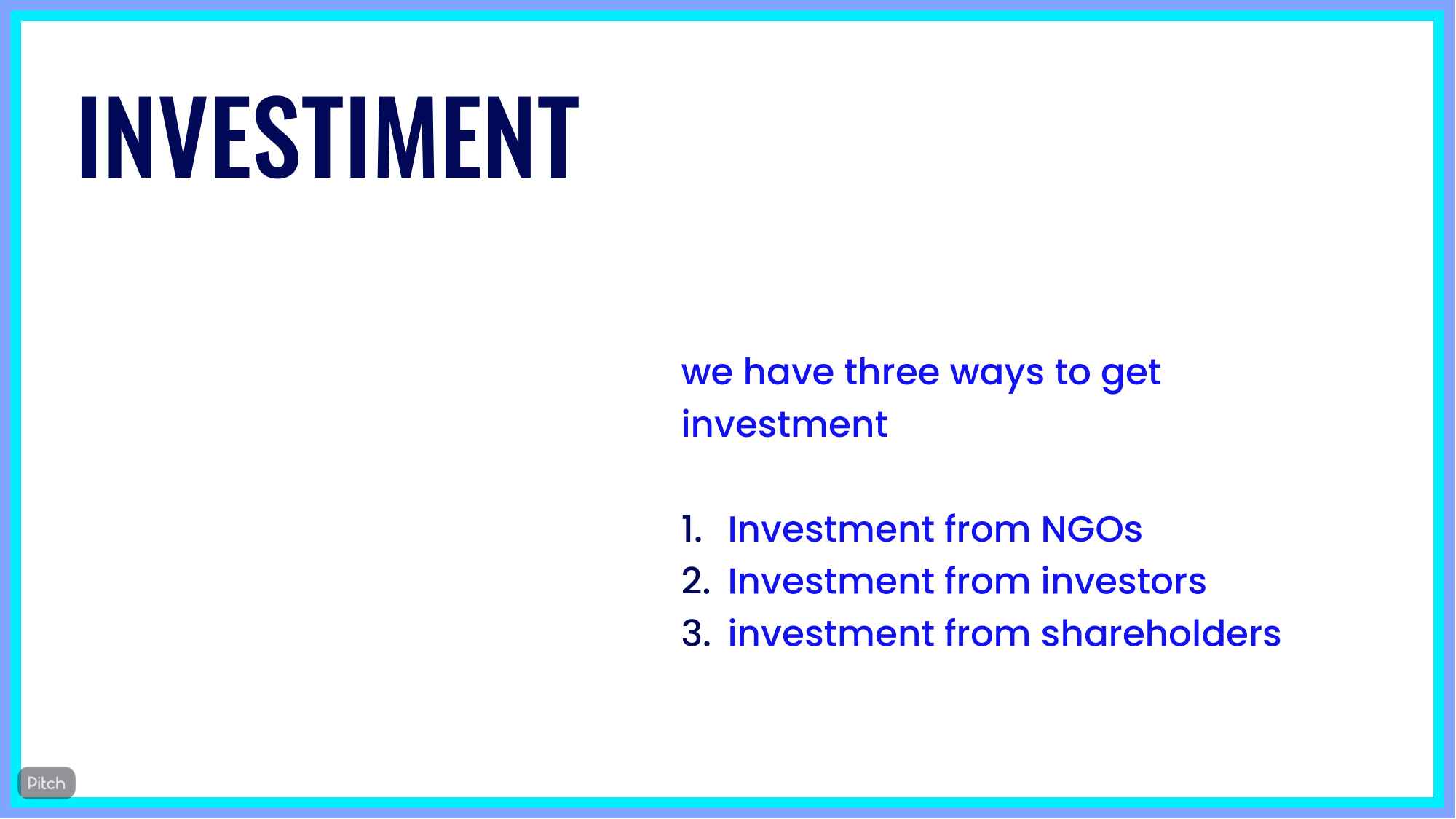 Investment sources