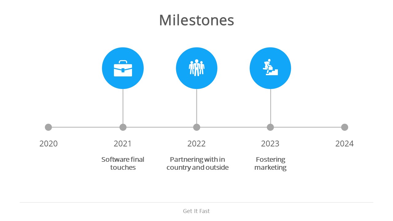 Project milestones timeline 2020-2024