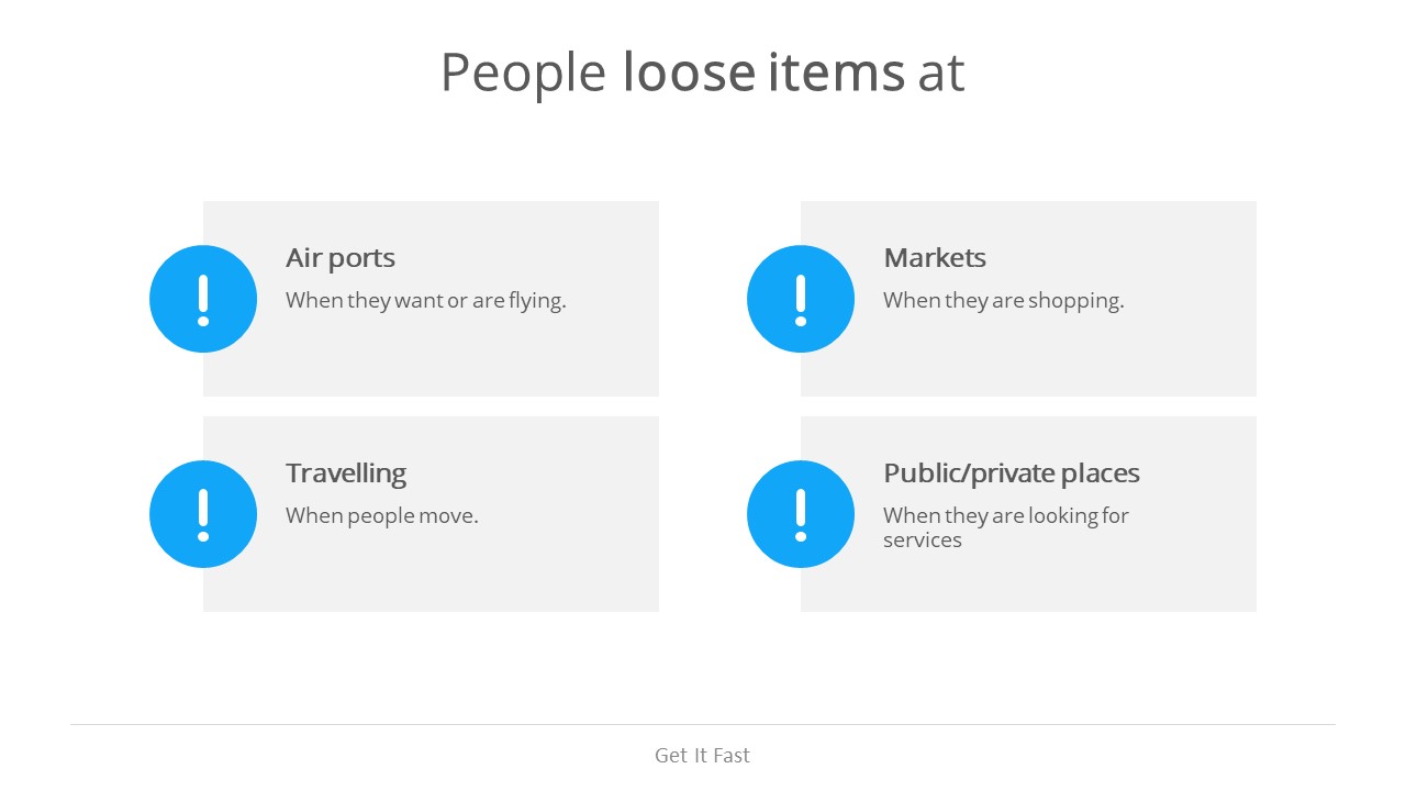Common places where people lose items